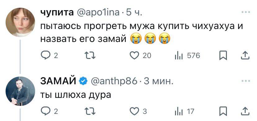 чупита пытаюсь прогреть мужа купить чихуахуа и назвать его замай 20 (и 576 ЗАМАЙ 3 мин. ты шлюха дура 3 НИ 17