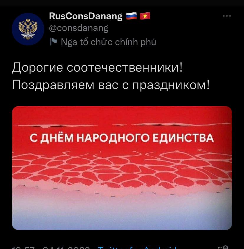 RusConsDanang Дорогие соотечественники! Поздравляем вас с праздником! С ДНЁМ НАРОДНОГО ЕДИНСТВА