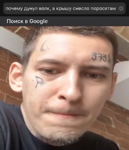 почему дунул волк, а крышу снесло поросятам Поиск в Google