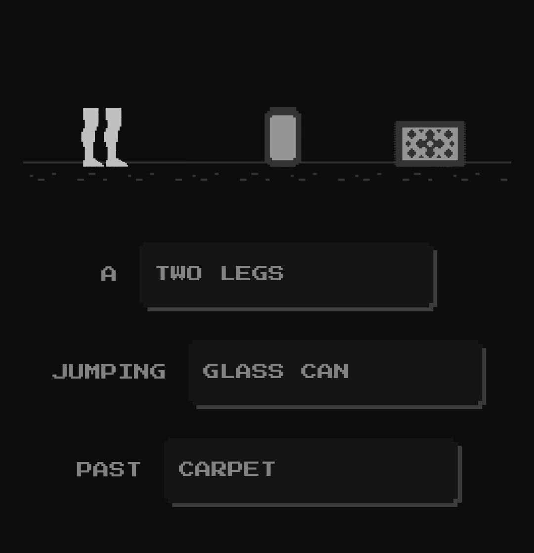 THO LEGS GLASS CAH PAST CARPET