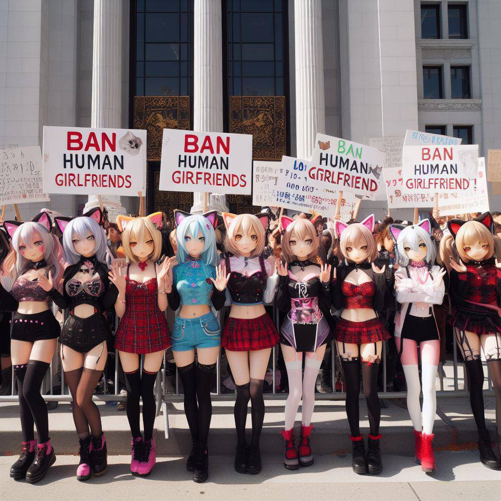 ВАМ HUMAN HUMAN HURA А НУМАМ GIRLFRIENDS. END? GIRFRIENDS END 1 4 4, —а