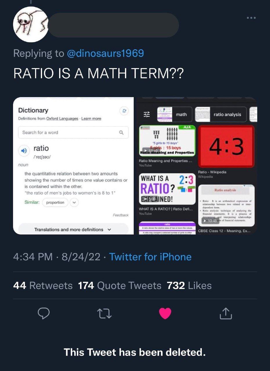 КАТО IS А MATH TERM?? Dictionary a trom Oxford Languages Leam more Search lor a word 15 boys я 1Sboys noun the quantitative relation betwean two amounts. showing the number of times one value contains