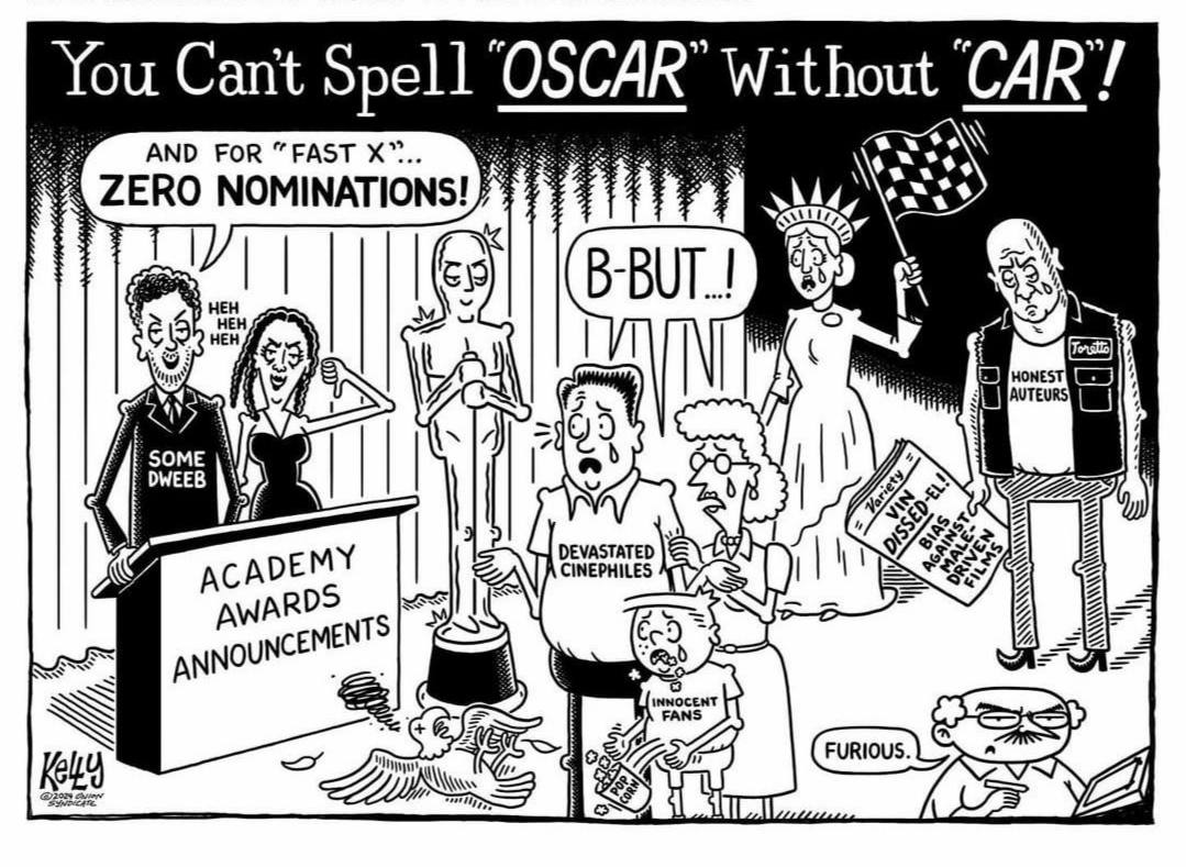 Tou Cant Spell OSCAR Without CAR! AND FOR “FAST ZERO NOMINATIONS! HEH НЕ DWEEB DEVASTATED |2 INEPHIL [VAs 222 я 2
