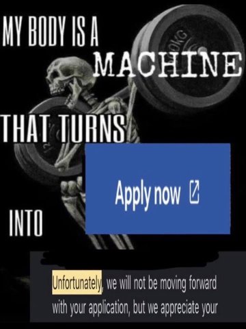 MY BODY we will not be moving forward with your application, but we appreciate your
