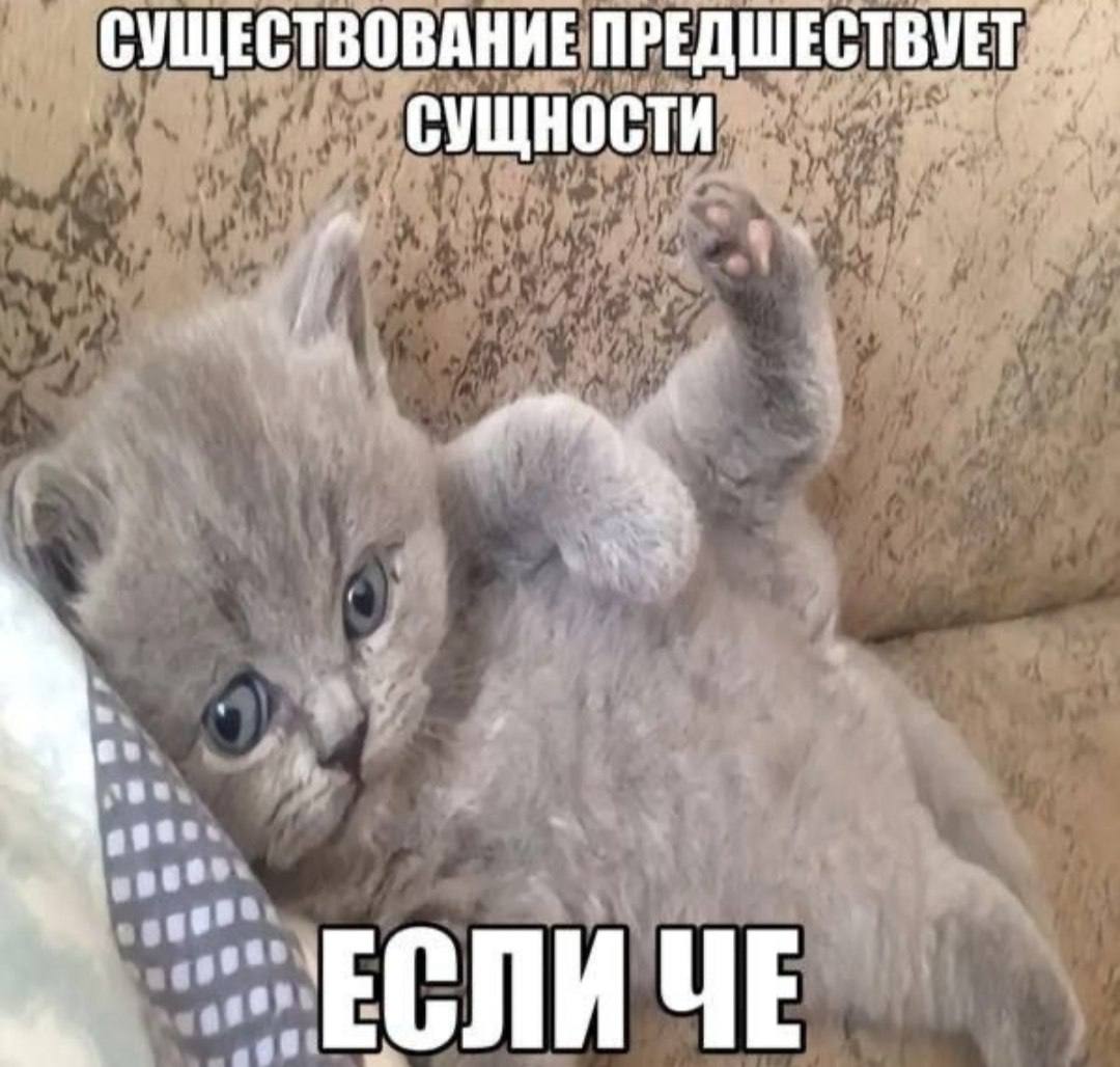 СУЩЕСТВОВАНИЕ ПРЕДШЕСТВУЕТ СУЩНОСТИ ЕСЛИЧЕ