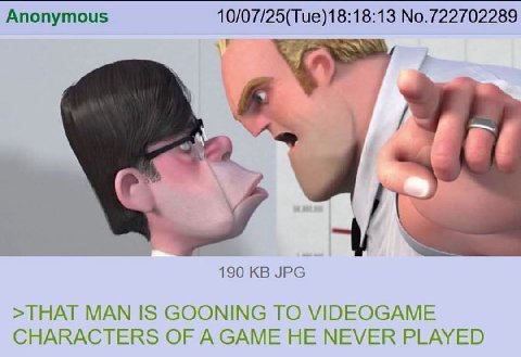 Anonymous 10/07/25(Tue)18:18:13 No.722702289 190 JPG >THAT MAN IS GOONING TO VIDEOGAME CHARACTERS OF A GAME HE NEVER PLAYED