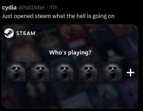 cydia @hollister Just opened steam what the hell is going on STEAM Who's playing?