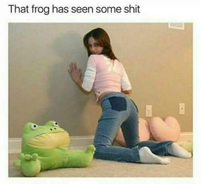 That frog has seen some shit
