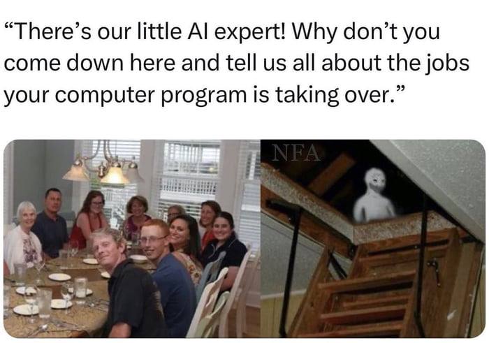 “There’s our little expert! Why don’t you come down here and tell all about the jobs your computer program is taking over.” 7