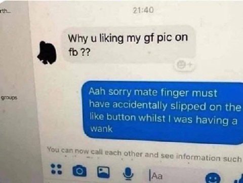 Why liking my pic on 2? Aah sorry mate finger must have accidentally slipped on the like button whilst was having a wank сай пом Call each other and see information such