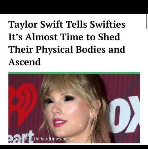 Taylor Swift Tells Swifties It’s Almost Time to Shed Their Physical Bodies and Ascend Я