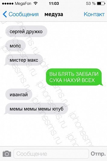 11:03 53 Сообщения медуза Контакт сергей дружко мопс мистер макс СУКА НАХУИ ВСЕХ ивангай мемы мемы мемы ютуб (Kea Отпр.