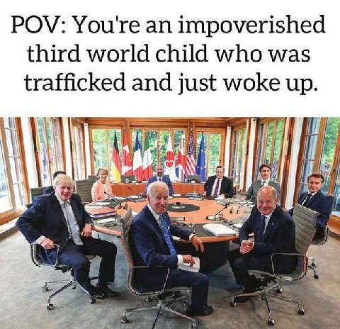 POV: You're an impoverished third world child who was trafficked and just woke up. A 2.