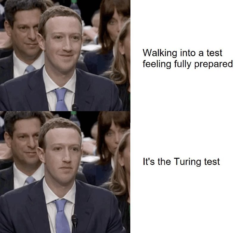Walking into a test feeling fully prepared It's the Turing test