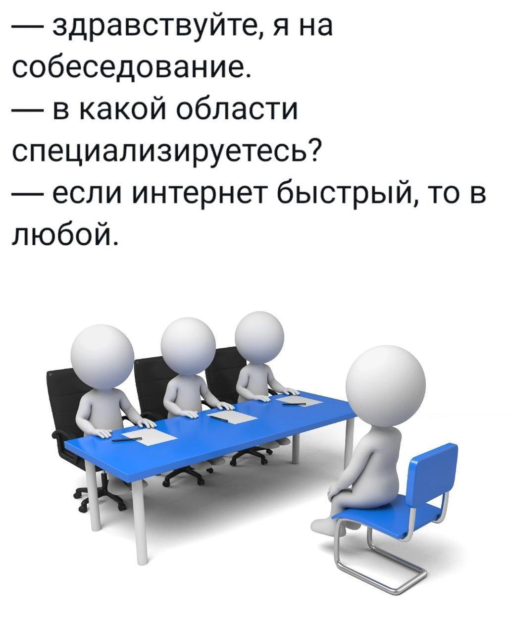 здравствуйте, я на собеседование. в какой области специализируетесь? если интернет быстрый, то в любой. 4