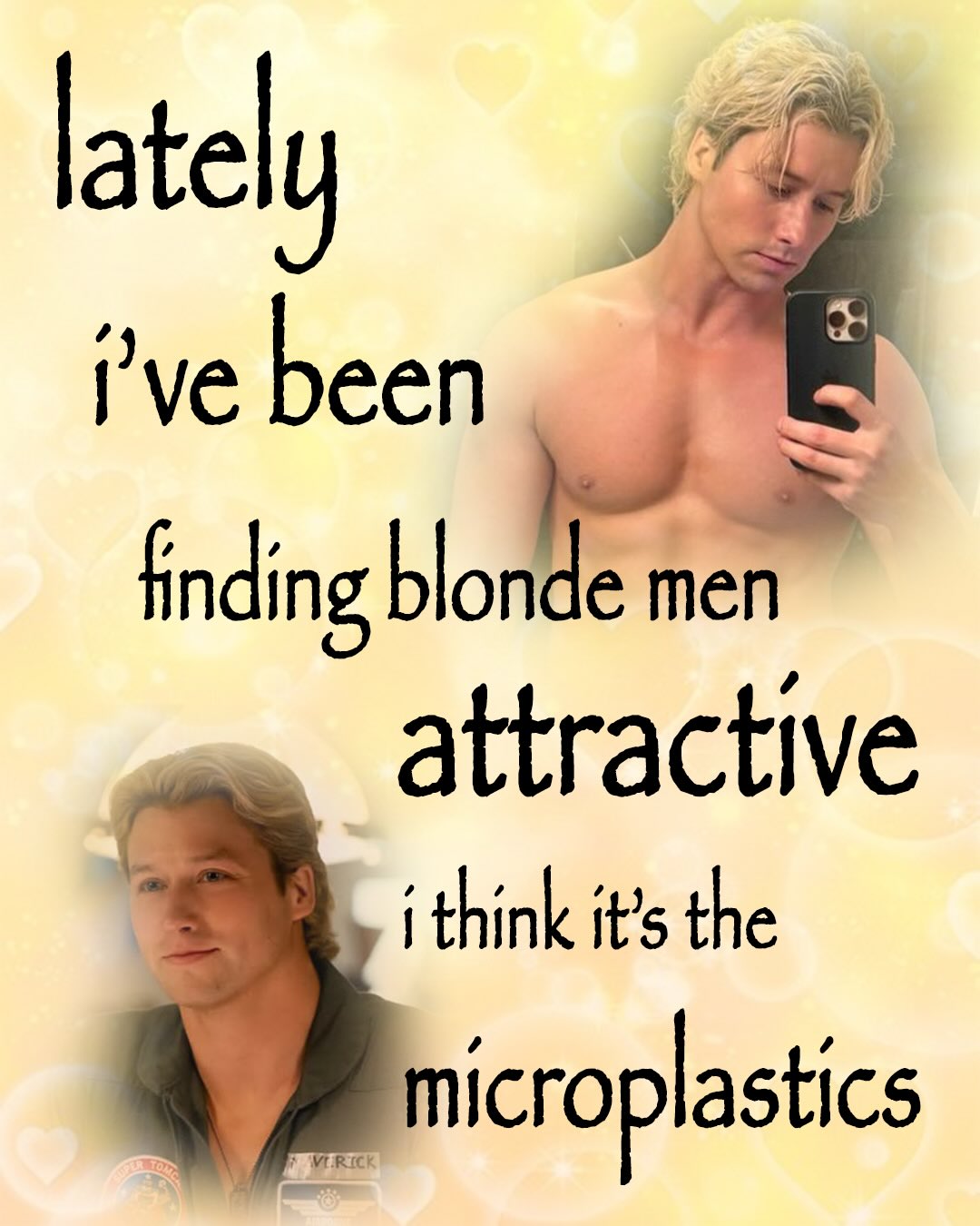 lately я finding blonde attractive it’s the microplastics