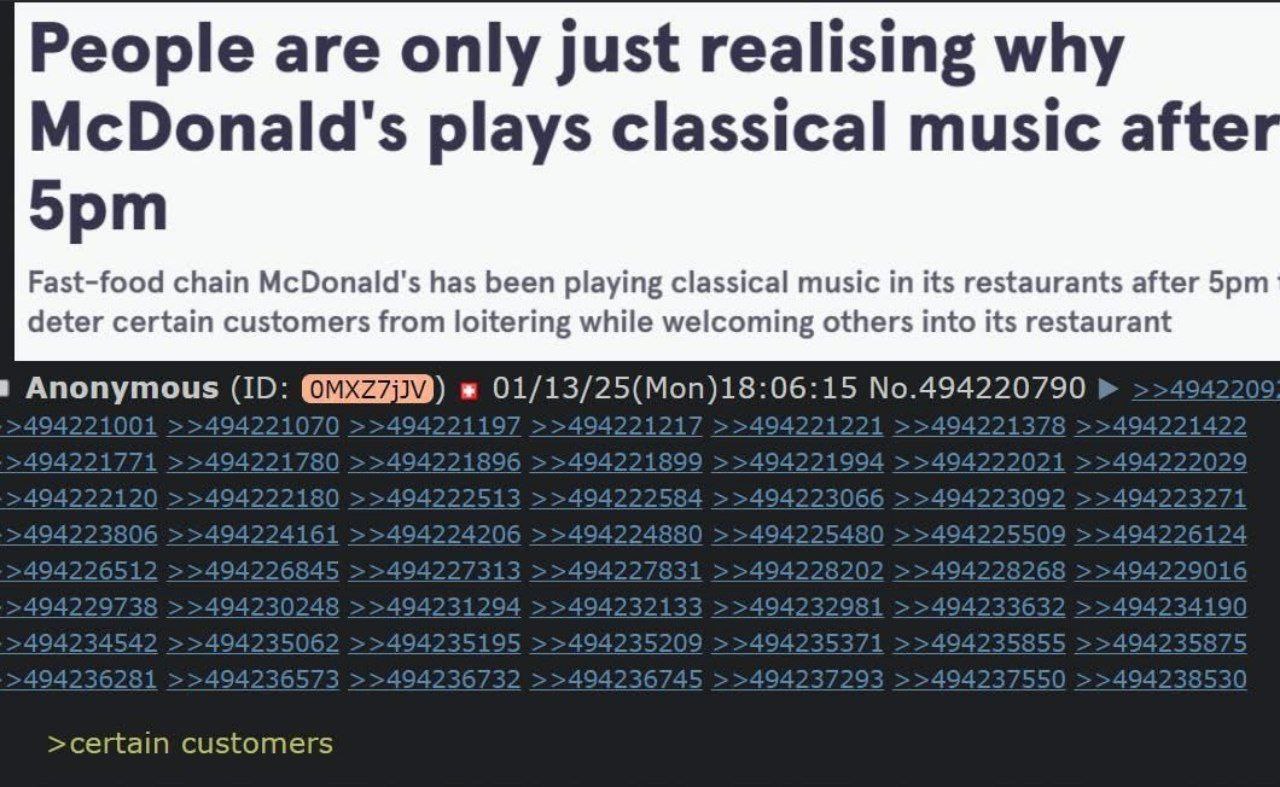 People are only just realising why у McDonald's plays classical music afte Fast-food chain McDonald's has been playing classical music in its restaurants after deter certain customers from loitering w