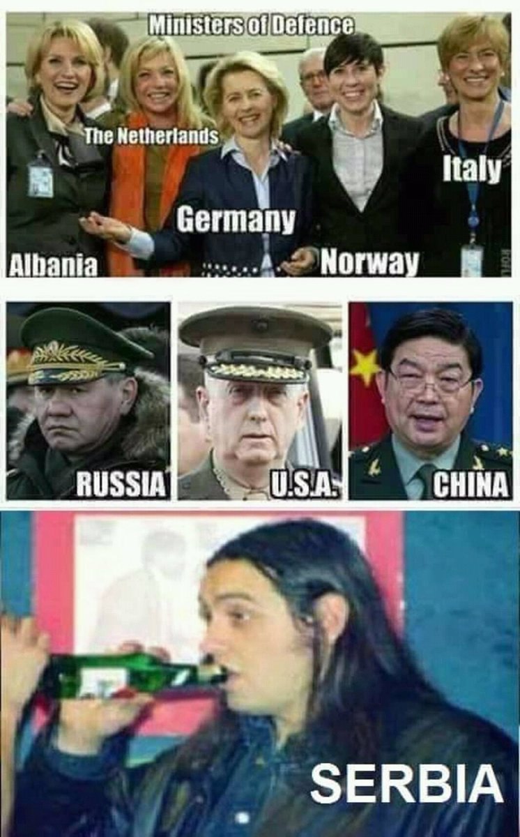 jMinisters‘ot/Defence The Netherlands A, ЧЕ Italy Germany Norwa RUSSIA USA CHINA SERBIA