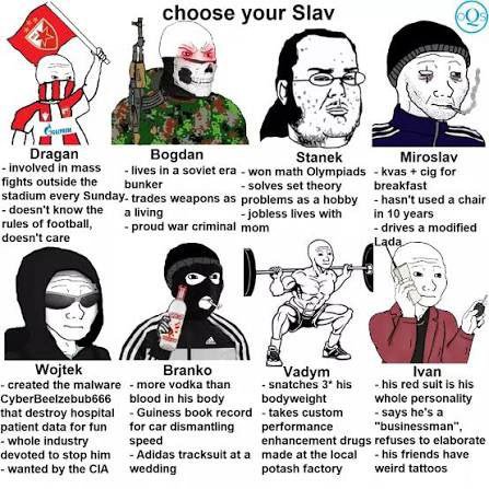 choose your Slav 0) 2 4 SES SHED 4 Огадап Bogdan Stanek Miroslav lives in a soviet era won math Olympiads kvas cig for fights outside the bunker solves set theory breakfast stadium every trades weapon