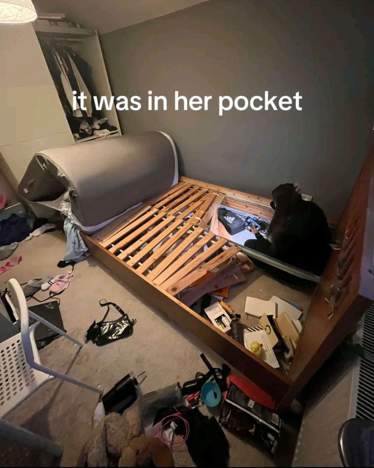 it was her pocket