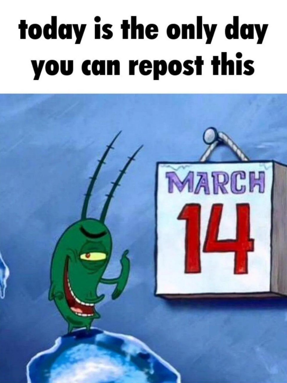 today is the only day you can repost this MARCH