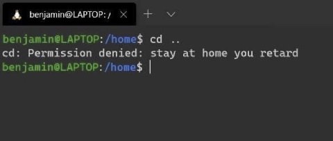 Permission denied: stay at home you retard