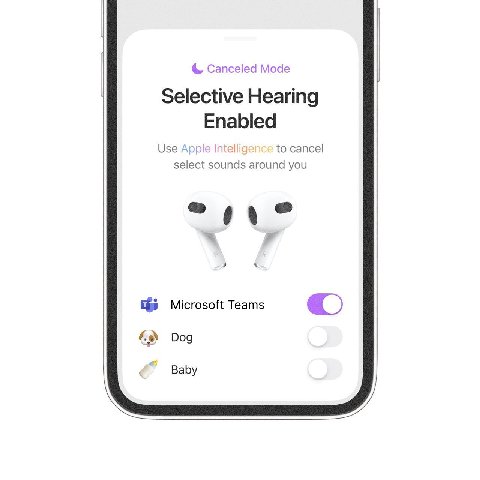 Canceled Mode Selective Hearing Enabled Use to cancel select sounds around you Teams 4a Dog ВаБу