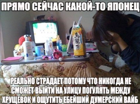ПРЯМО СЕЙЧАС КАКОЙ-ТО ЯПОНЕЦ к СТРАДАЕТ ПОТОМУ ЧТО НИКОГДА HE СМОЖЕТВЫЙТИ НА УЛИЦУ ПОГУЛЯТЬ МЕЖДУ ОЩУТИТЬ ЕБЕЙШИЙ ДУМЕРСКИЙ ВАЙБ
