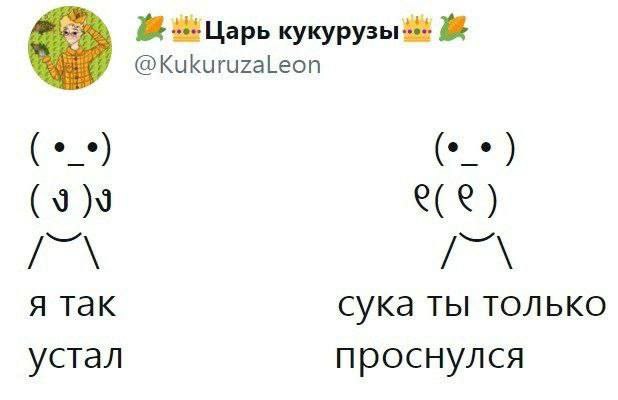 Я так сука ты только устал проснулся