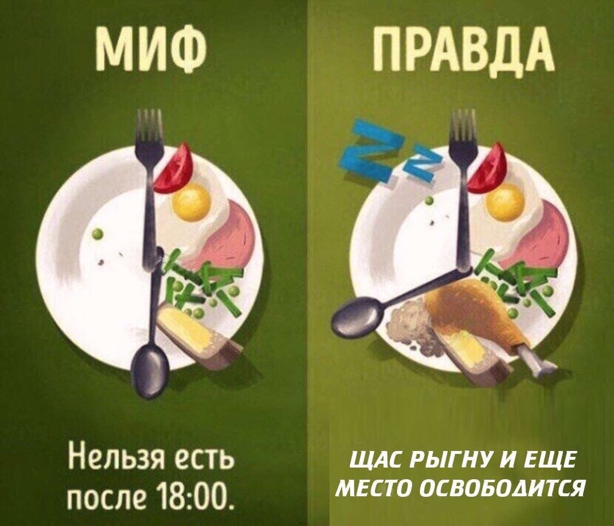 МИФ ПРАВДА Нельзя есть ЩАС РЫГНУ И ЕЩЕ после 18:00. МЕСТО ОСВОБОДИТСЯ