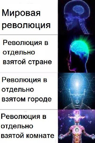 Мировая революция Революция в отдельно взятой стране Революция в отдельно взятом городе У Революция в отдельно взятой комнате of