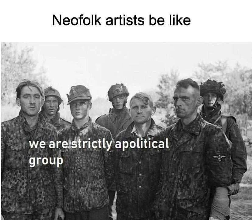 Neofolk artists be like apolitical group