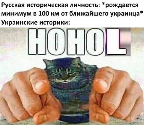 Русская историческая личность: *рождается минимум в 100 от ближайшего украинца* Украинские историки: