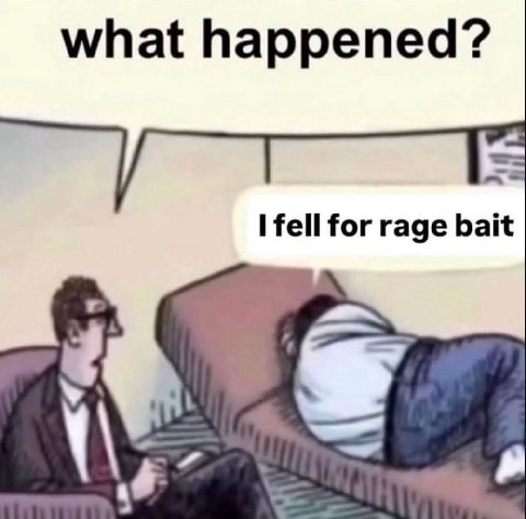 what happened? fell for rage bait