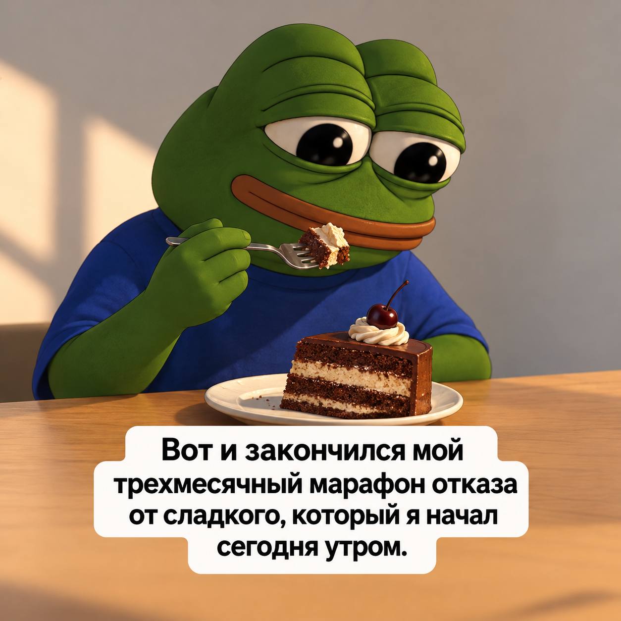 Вот и закончился мой трехмесячный марафон отказа от сладкого, который я начал сегодня утром.
