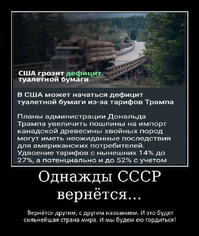 США грозит дефицит туалетной бумаги В США может начаться дефицит туалетной бумаги из-за тарифов Трампа Планы администрации Дональда Трампа увеличить пошлины на импорт канадской древесины хвойных пород
