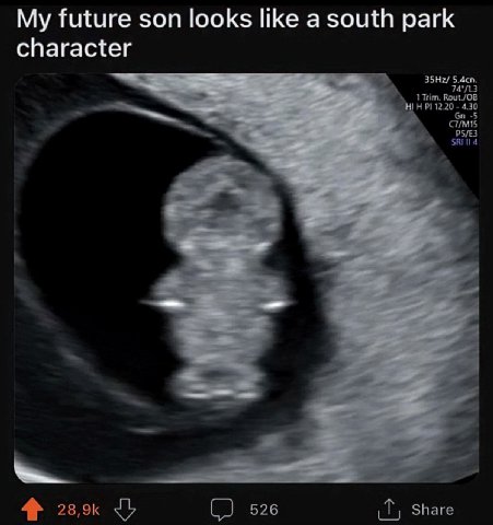 My future son looks like а south park character
