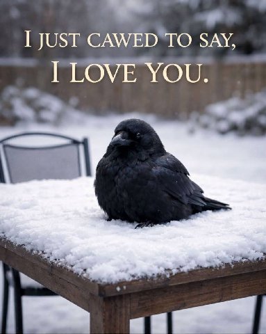 JUST CAWED ТО SAY, LOVE YOU.