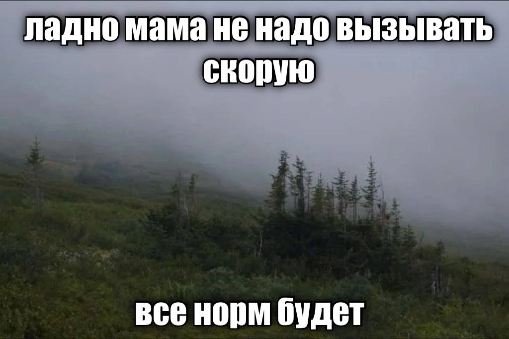 ладно мама не надо вызывать скорую все норм будет