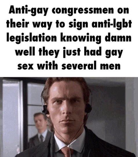 Anti-gay congressmen on their way to sign anti-Igbt legislation knowing damn well they just had gay sex with several men