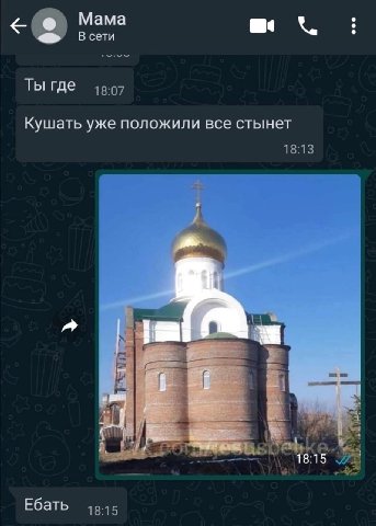 Мама В сети Ты где Кушать уже положили все стынет 18:15 Ебать