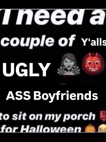 гпееаа couple of UGLY ASS Boyfriends to my porch for Halloween