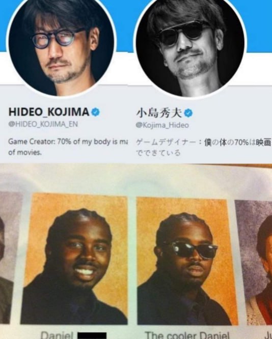 HIDEO KOJIMA® Same Creator: 70% of my body is The Daniel