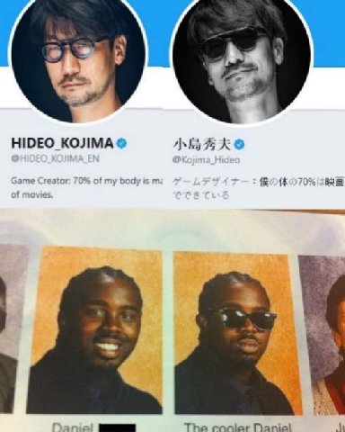 HIDEO KOJIMA® Same Creator: 70% of my body is The Daniel