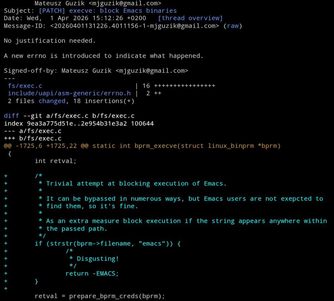 https://lore.kernel.org/lkml/20260401131226.4011156-1-mjguzik@gmail.com/