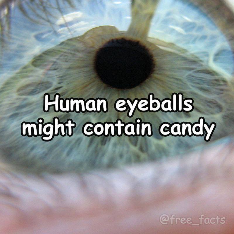 Human eyeballs might contain candy