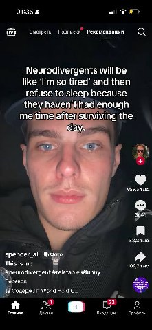 01:35 2 НУЕ Смотреть Подписки Рекомендации Neurodivergents will be like so tired’ and then refuse to sleep because they haven't had enough me time after surviving the 4 959,5 тыс 3641 58,2 тыс spencer
