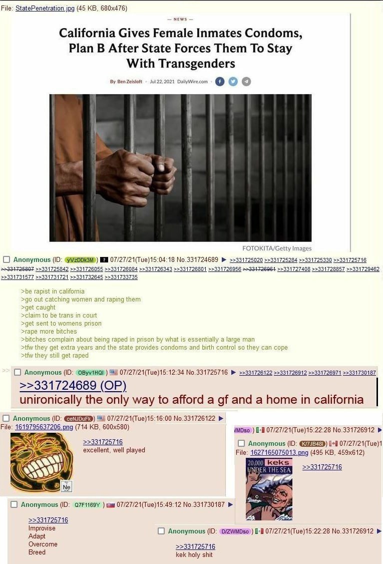 File: StatePenetration jpg (45 NEWS California Gives Female Inmates Condoms, Plan After State Forces Them To Stay With Transgenders Ben Zeisloft DailyWire.com о 3%, FOTOKITA/Getty Images Anonymous (10
