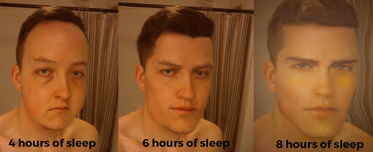 у 4 hours of sleep 6 hours of slee 8 hours
