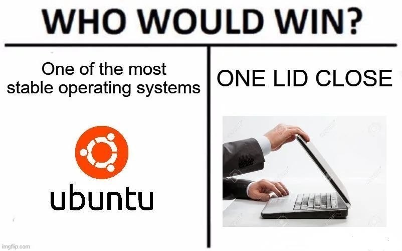 Fucking laptops and suspend. I hate this shit. I've been using only laptops forever almost never had a desktop.

Even on Windows, the second your laptop goes to sleep, all bets are off for that boot a